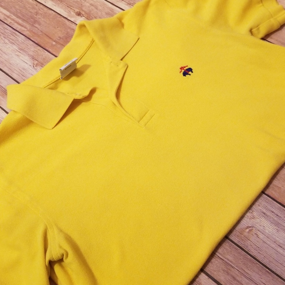 Yellow Brooks Brothers Mens Slim Fit Polo